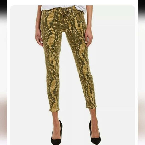 Current/Elliott snake skin looking ankle jeans sz 25 with 27" inseam. Excellent - Picture 1 of 7